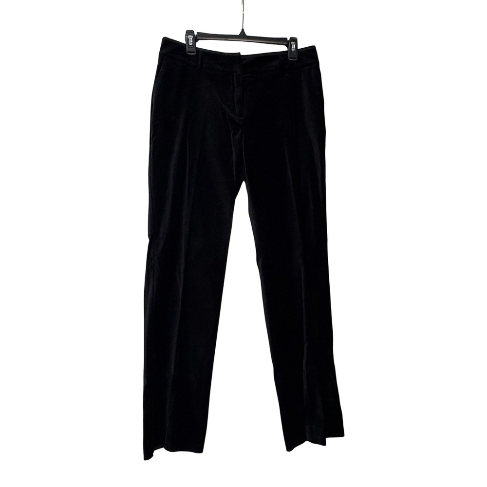 Ann Taylor NWT Curvy Fit Slim Leg Velvet Pants Black Size 10